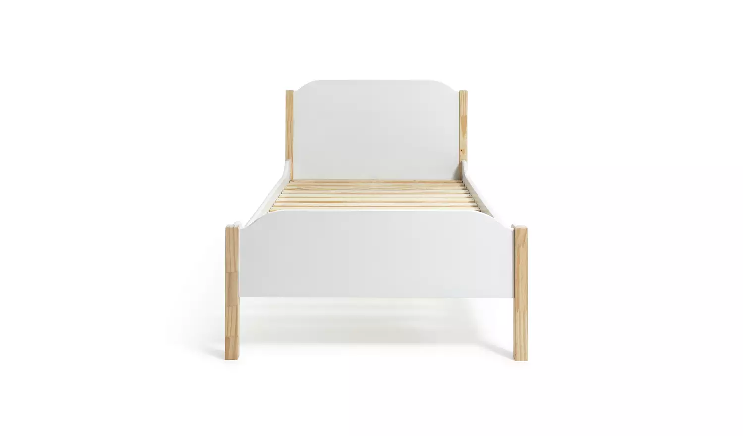 Habitat Nico Single Wooden Bed Frame - White & Pine