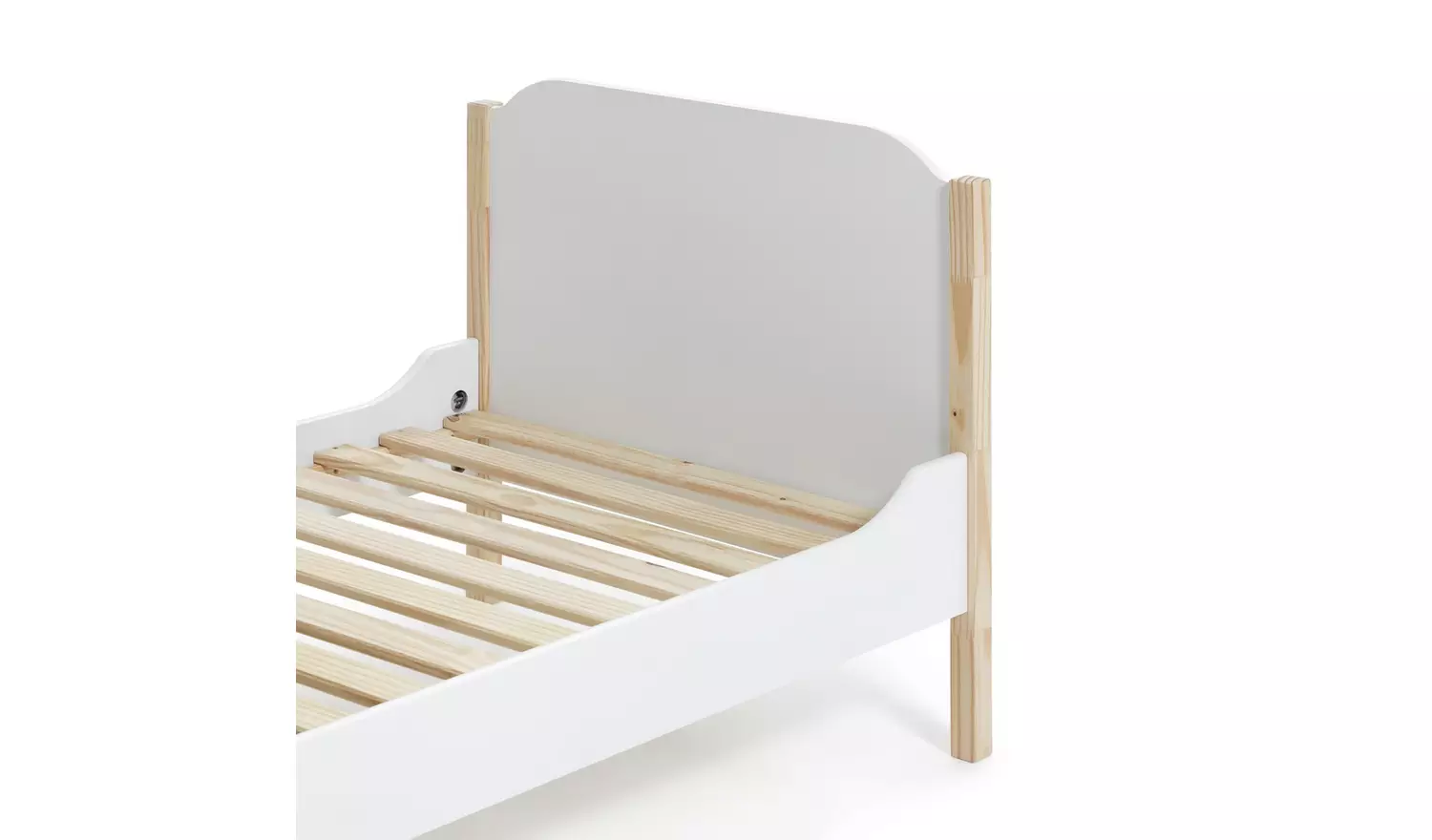 Habitat Nico Single Wooden Bed Frame - White & Pine