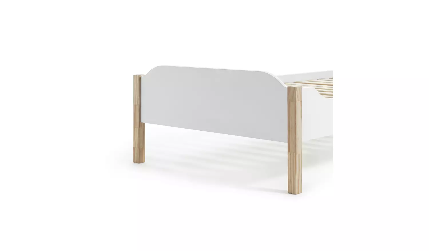Habitat Nico Single Wooden Bed Frame - White & Pine