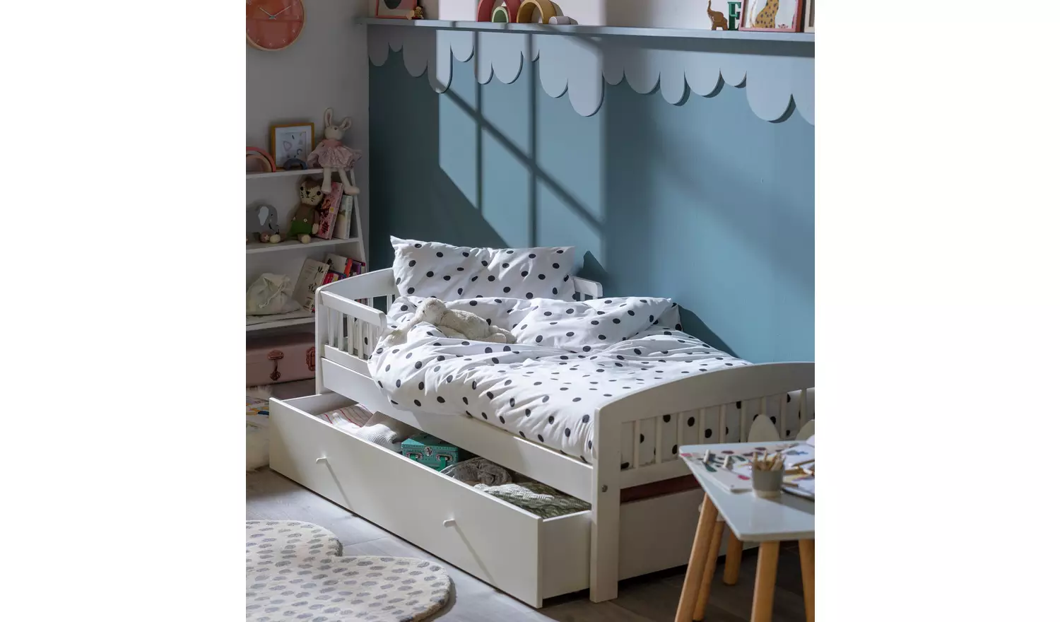 Argos Home Jesse Toddler Bed With Drawer - White