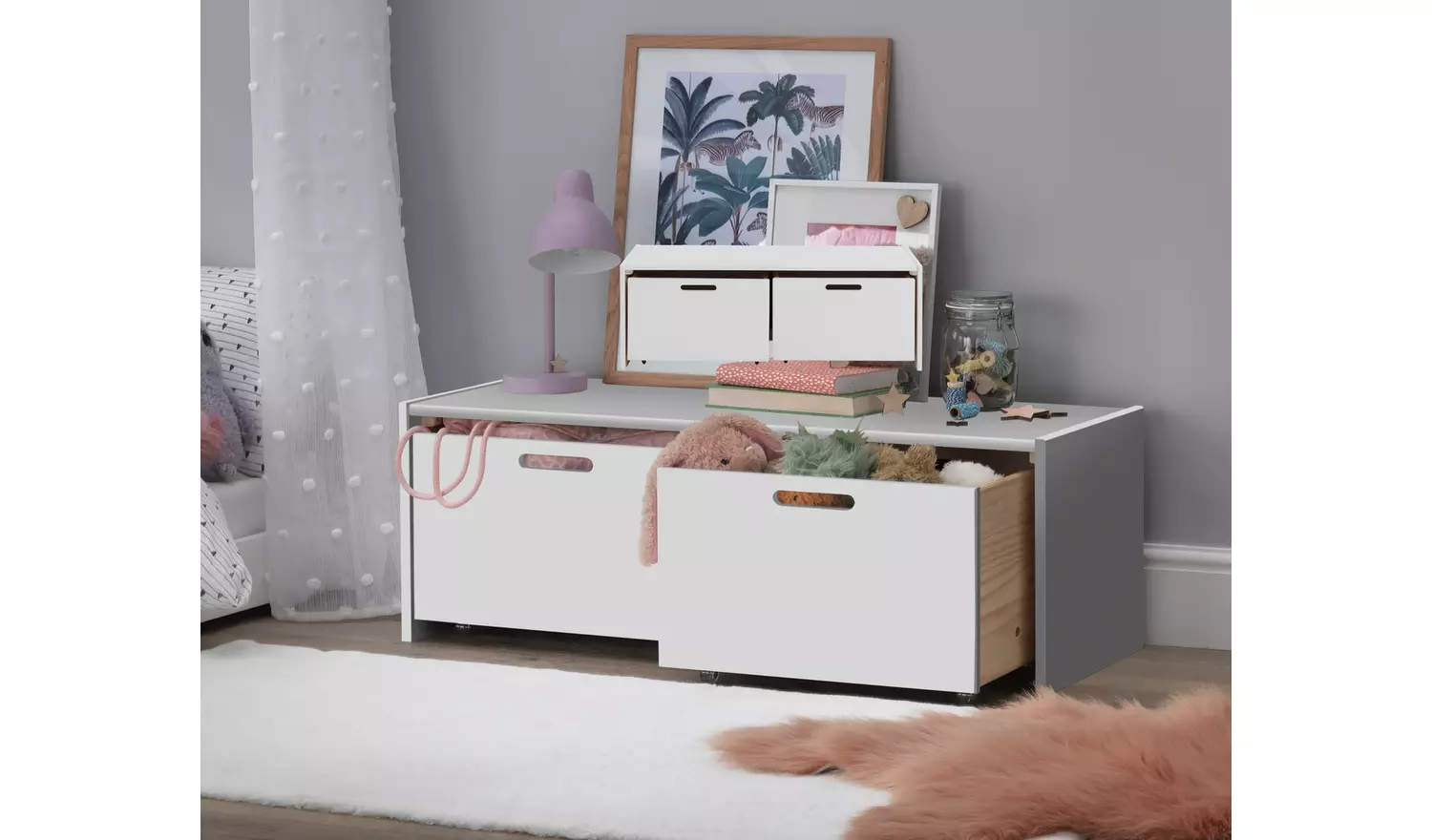 Habitat Rico Low Storage Unit - White