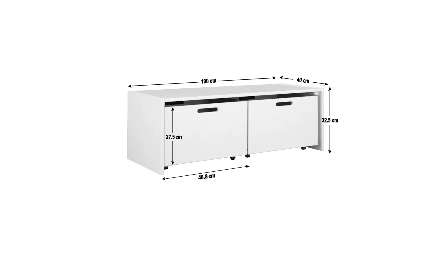 Habitat Rico Low Storage Unit - White