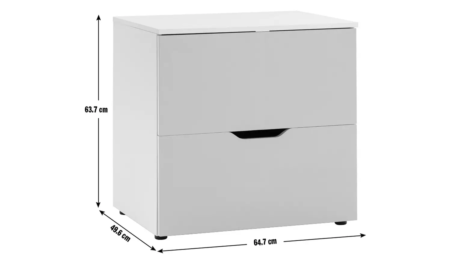 Habitat Kids Pod Low 2 Drawer Chest - Grey