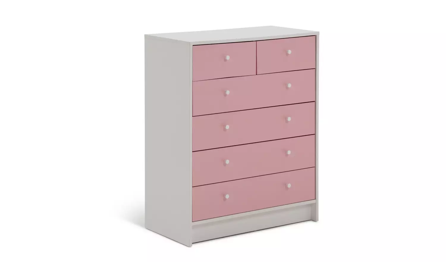 Argos Home Kids Malibu 6 Drawer Chest - Pink & White