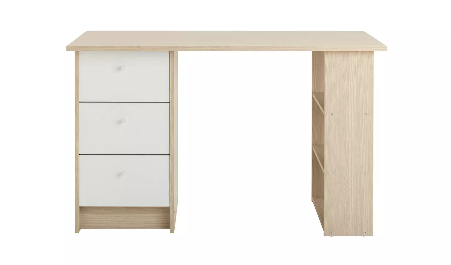 Argos Home Kids Malibu 3 Drawers Desk - White and Acacia