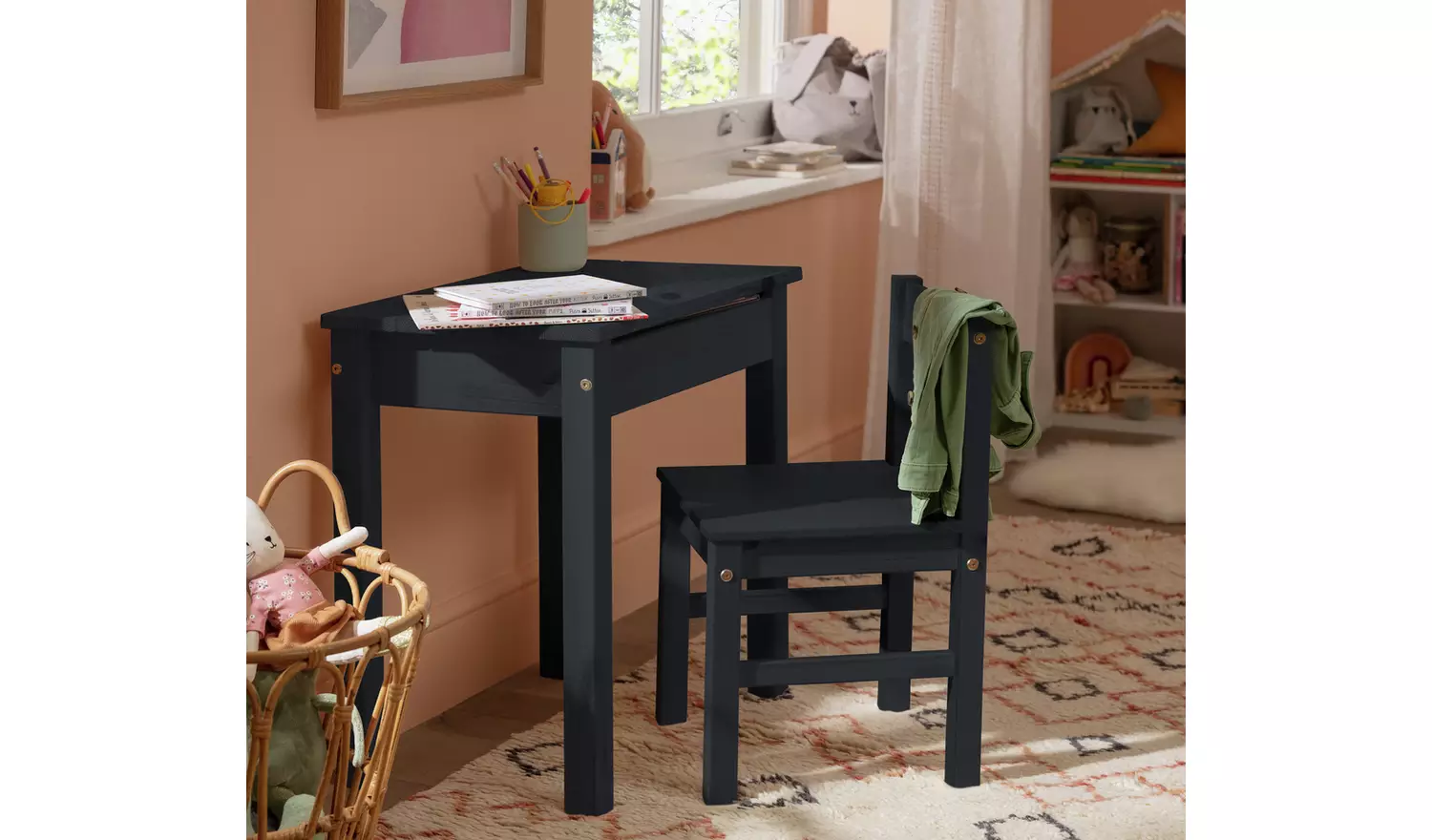 Argos Home Kids Scandinavia Desk & Chair - Pine