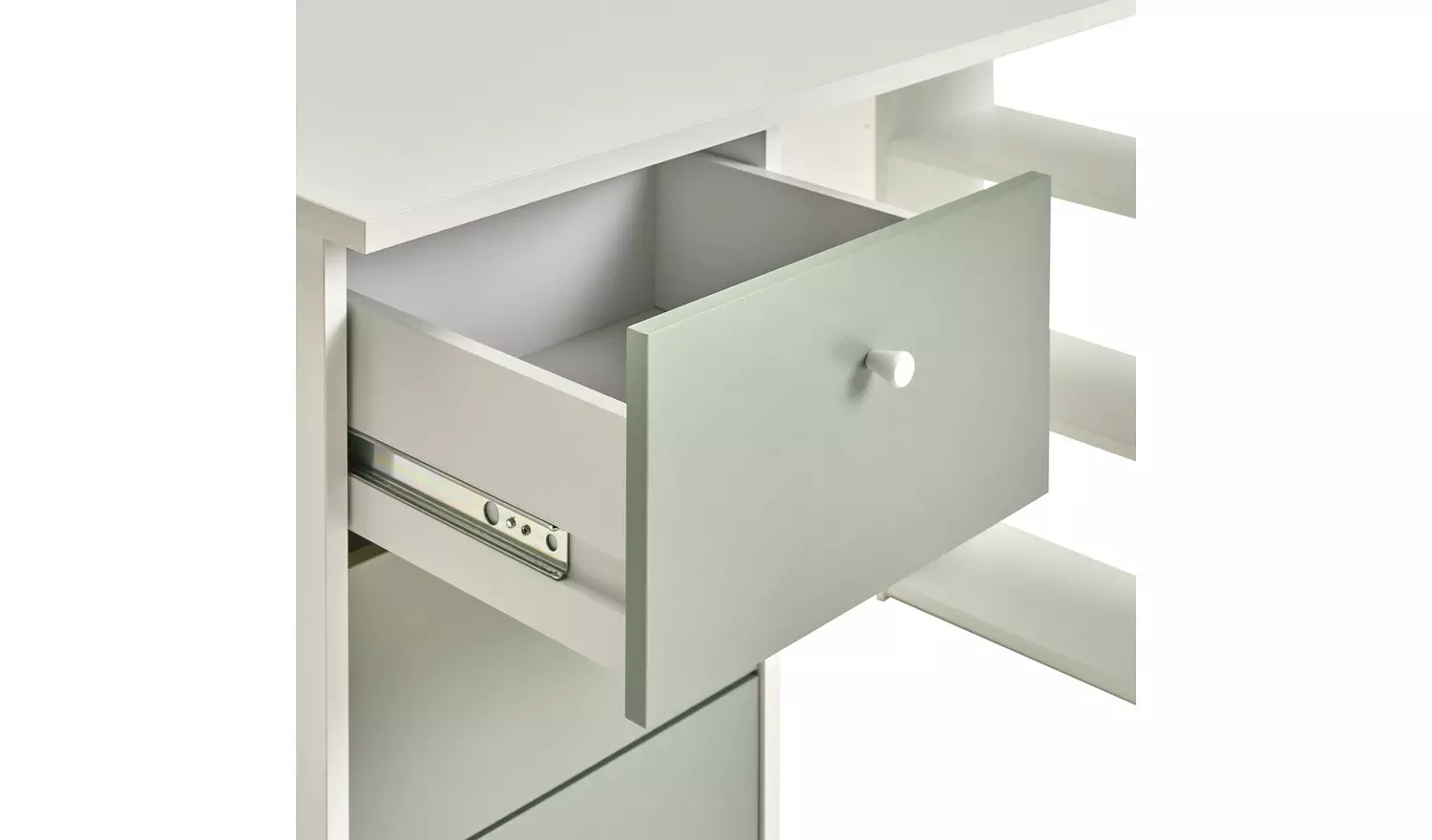 Argos Home Kids Malibu 3 Drawer Desk - Green and White