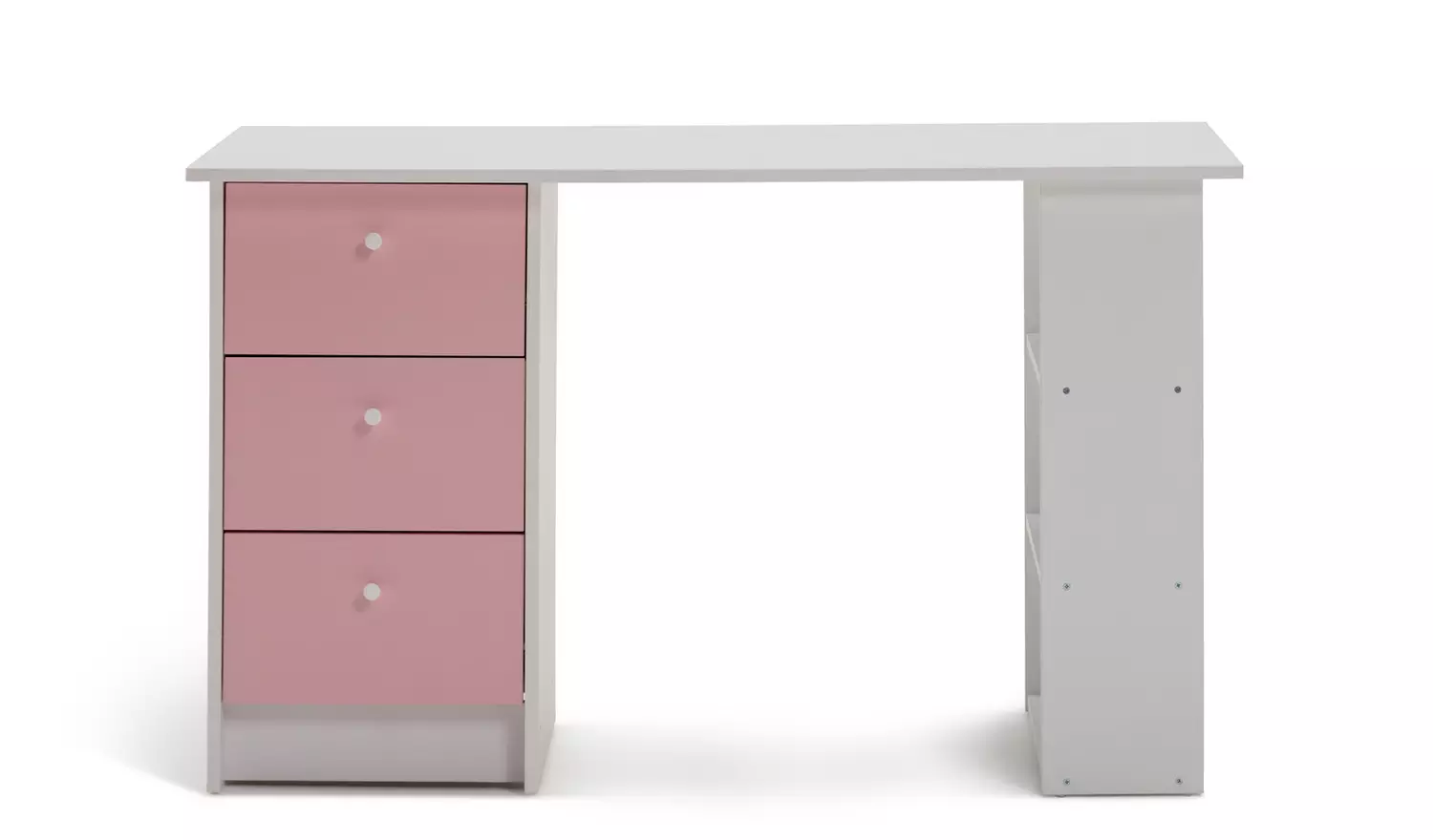 Argos Home Kids Malibu 3 Drawers Desk - Pink & White