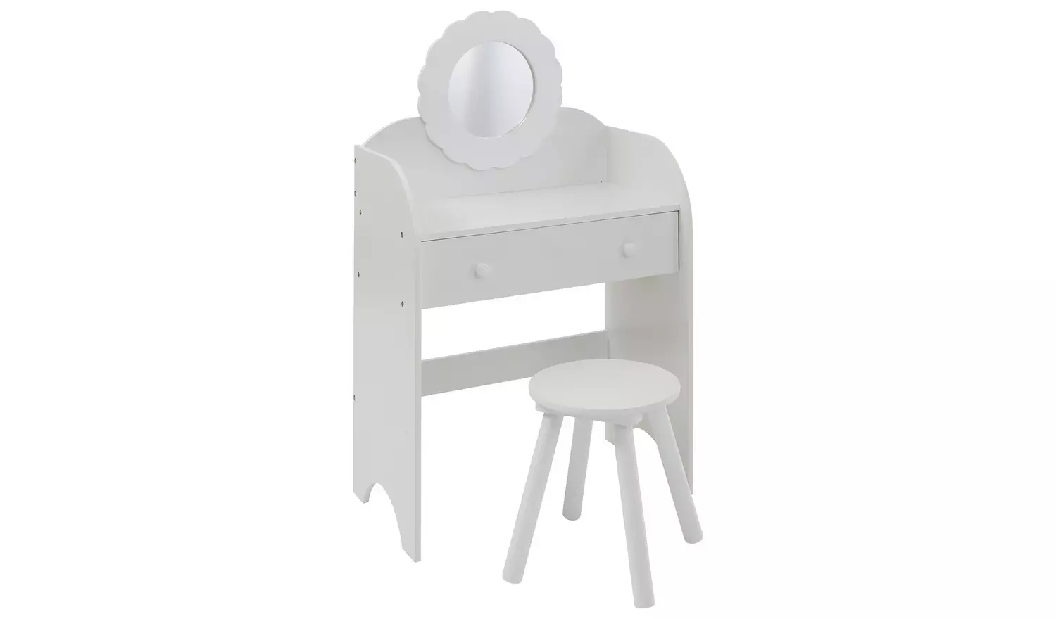 Liberty House Kids Mirror Dressing Table And Stool - White