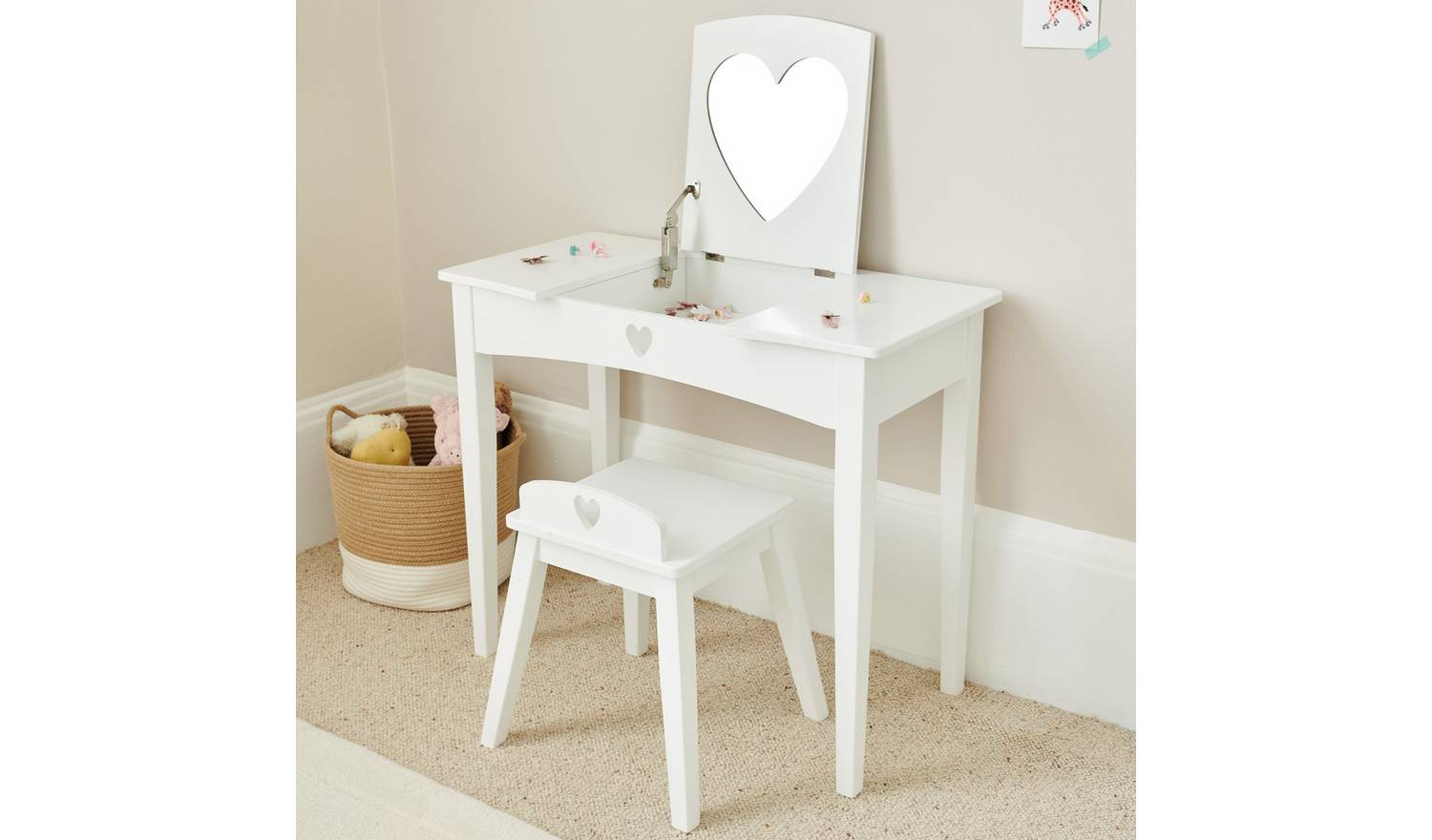 Great Little Trading Company Sweetheart Dressing Table-White
