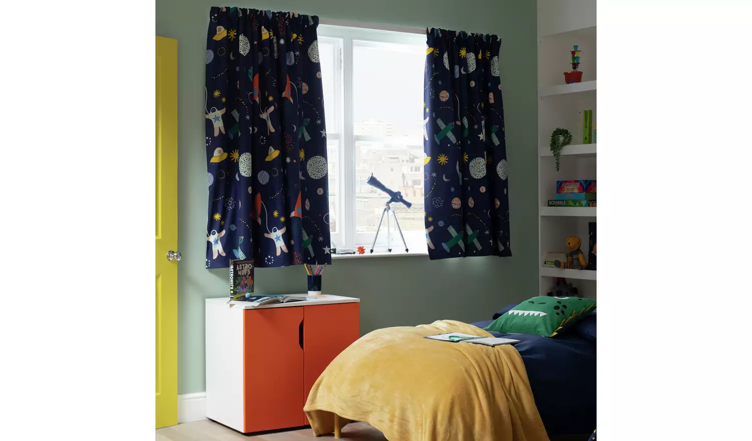 Habitat Kids Space Blackout Curtains - Multi - 168x137cm