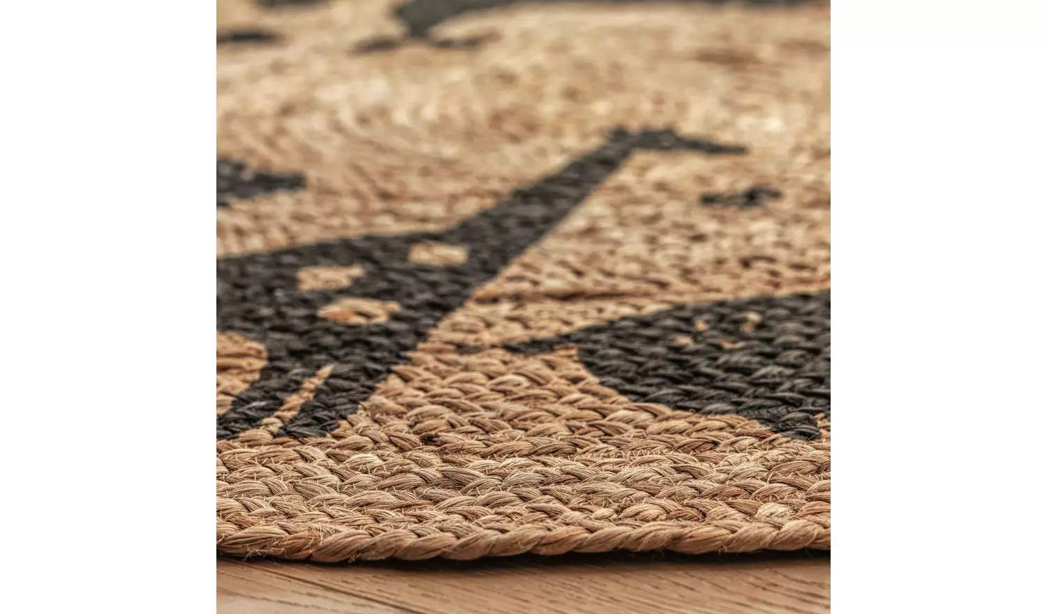 Habitat Kids Animal Round Natural Jute Flatweave Rug - 100cm