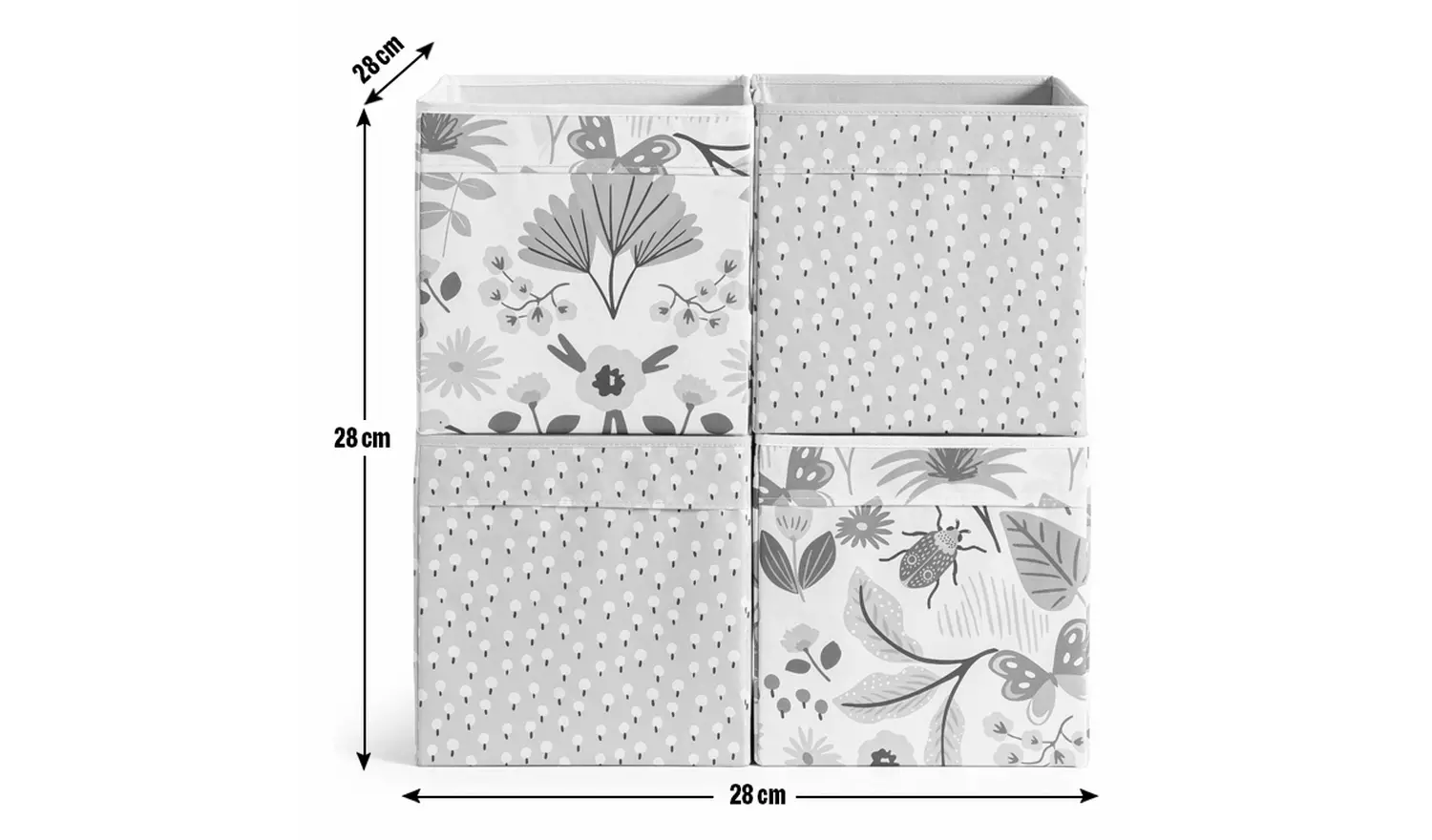 Habitat Pack of 4 Luna Canvas Box