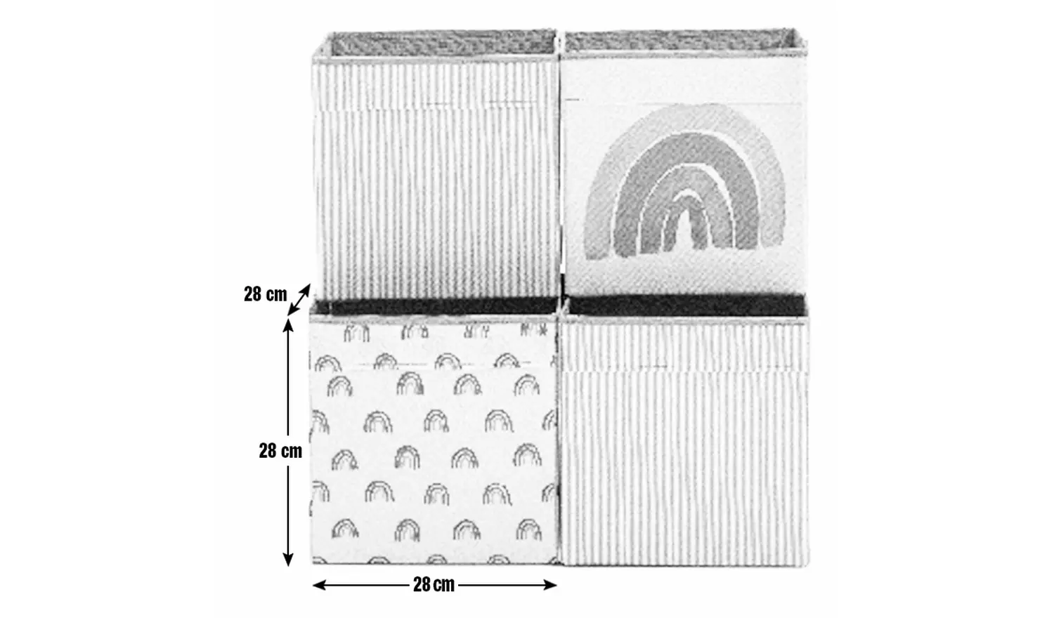 Habitat Rainbow Canvas Boxes