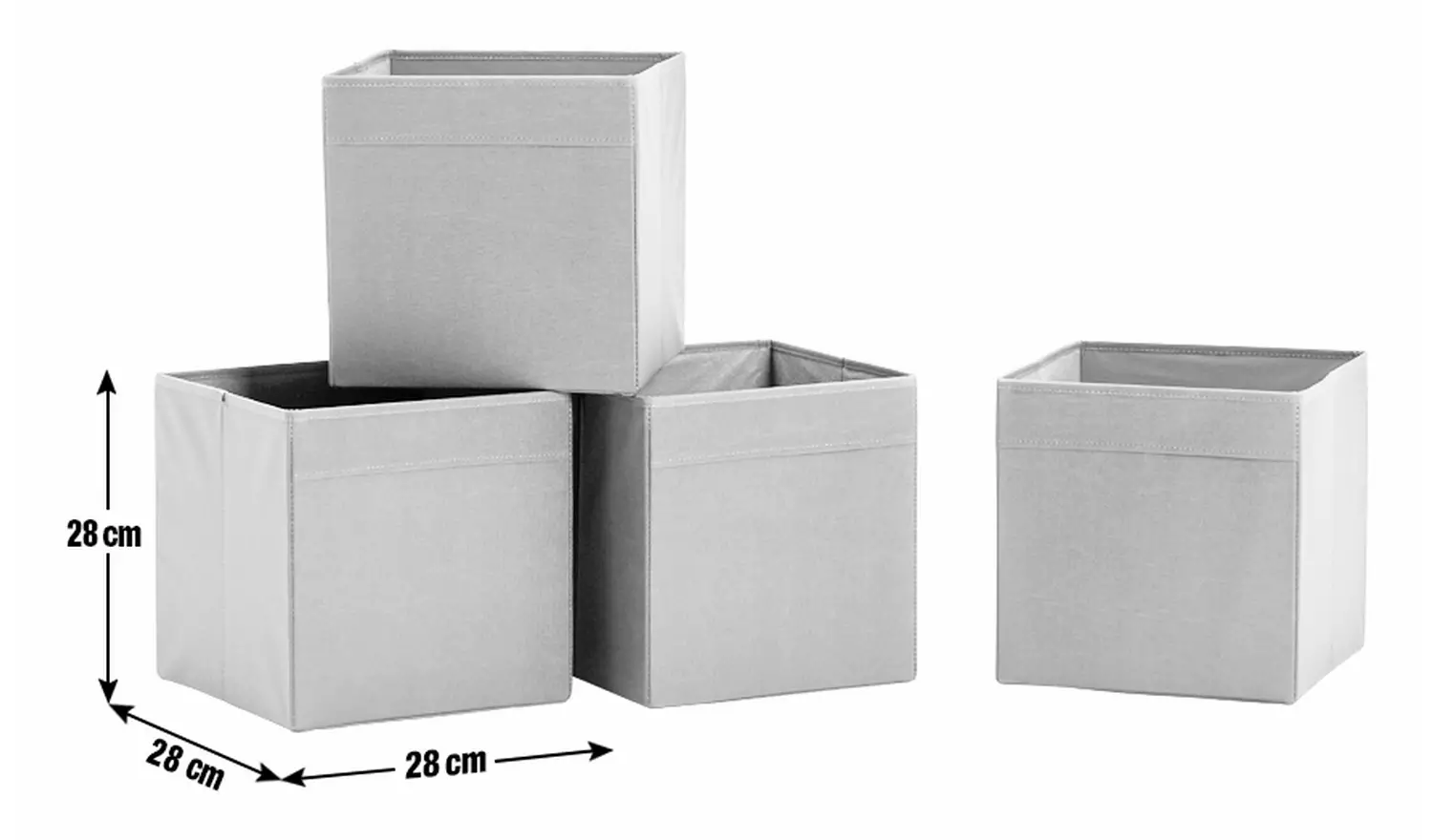 Habitat Set of 4 Plain Storage Boxes - Blue