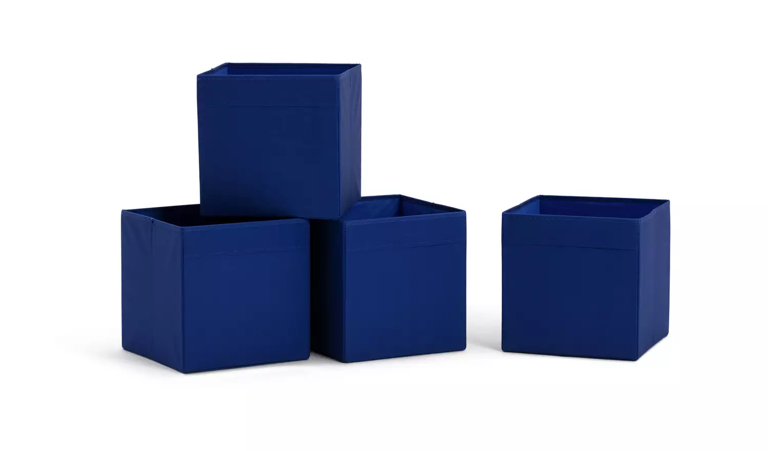Habitat Set of 4 Plain Storage Boxes - Blue