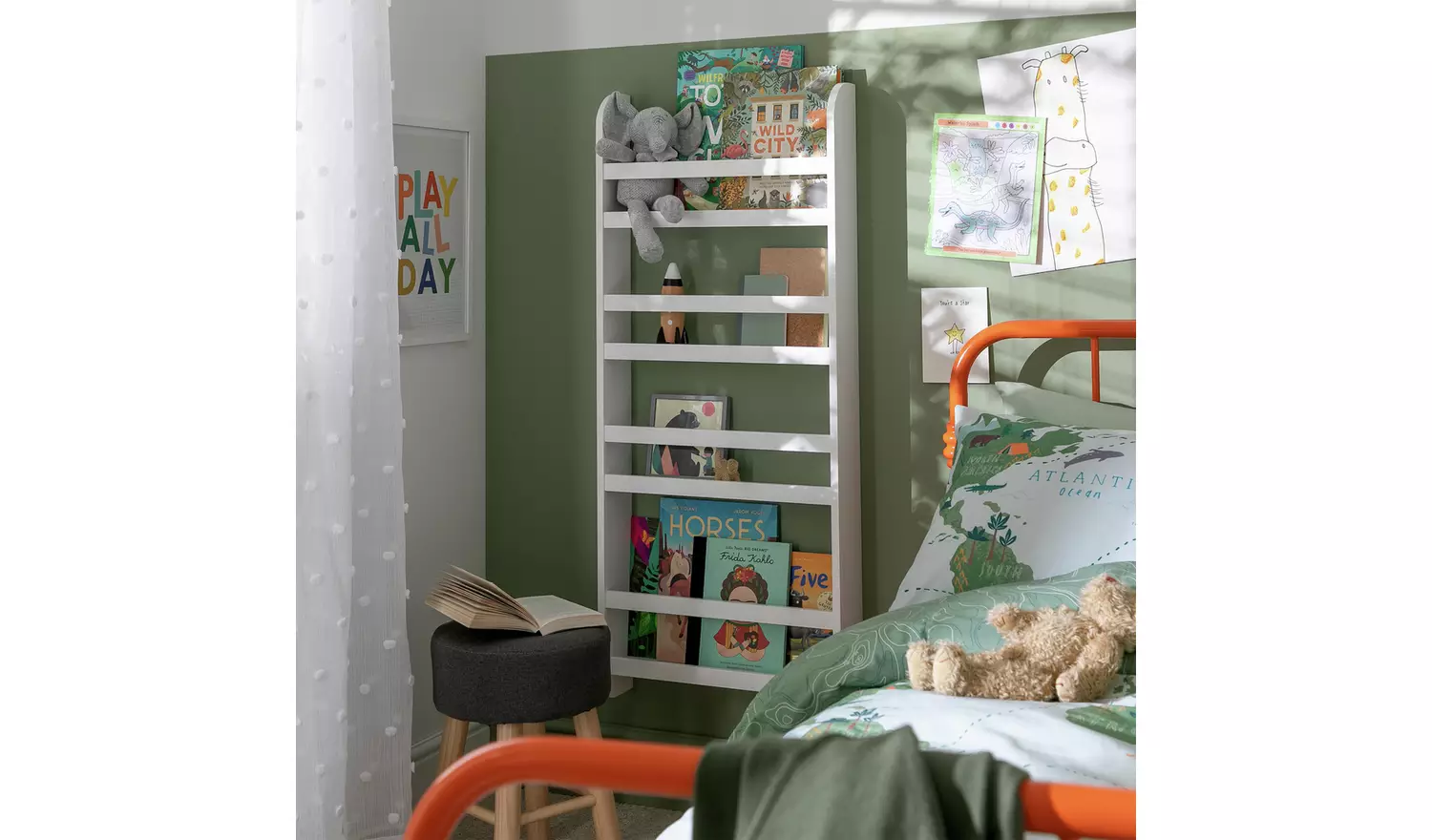 Habitat Kids Scandinavia Wall Mounted Bookcase - White