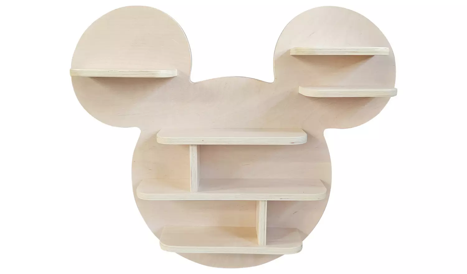 Disney Mickey Wall Mounted Bookcase - Light Wood
