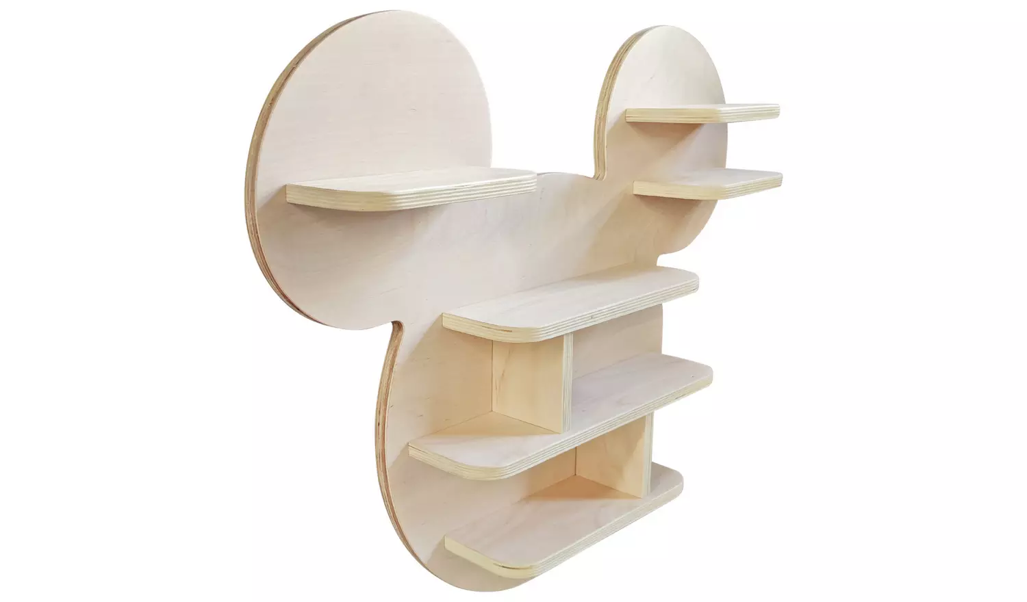 Disney Mickey Wall Mounted Bookcase - Light Wood