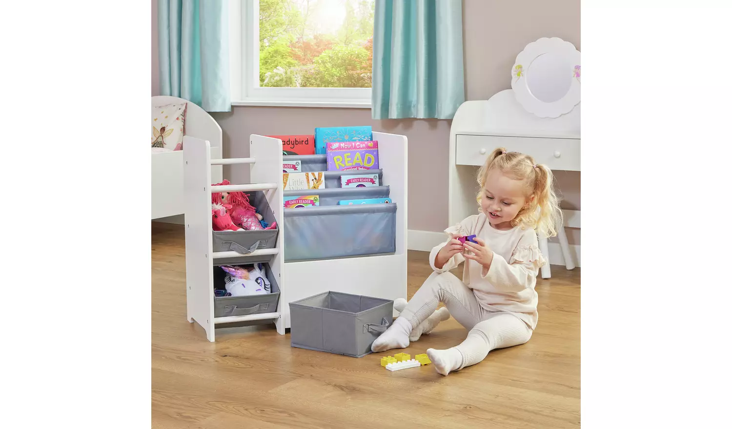 Liberty House Kids Book Sling Storage Unit - White