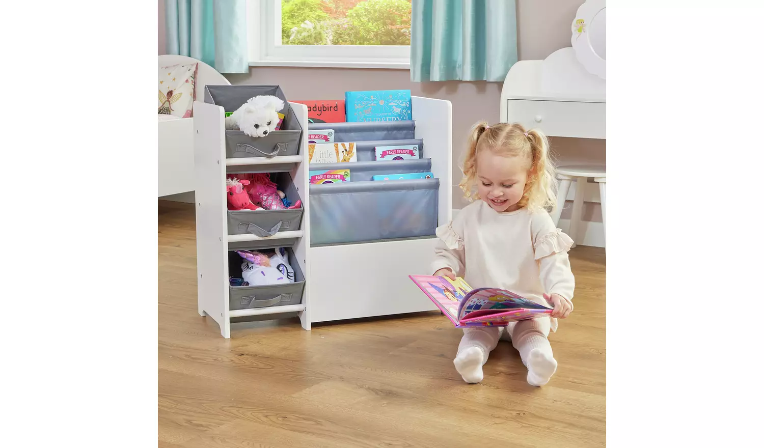 Liberty House Kids Book Sling Storage Unit - White