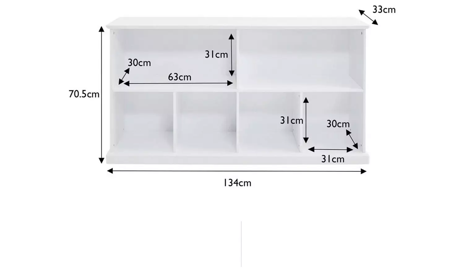 Great Little Trading Company Abbeville Storage Shelf - White