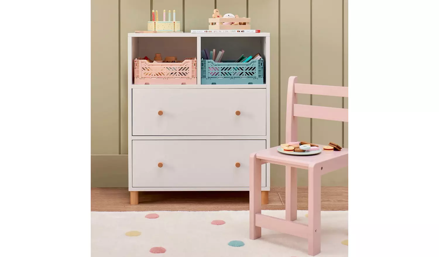 Great Little Trading Company Bloomsbury 2 Drawer Chest-White