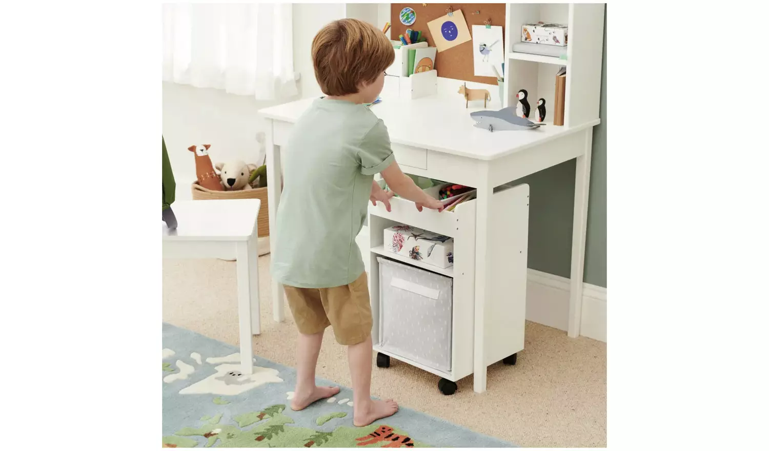 Great Little Trading Company Storage Under Desk - White