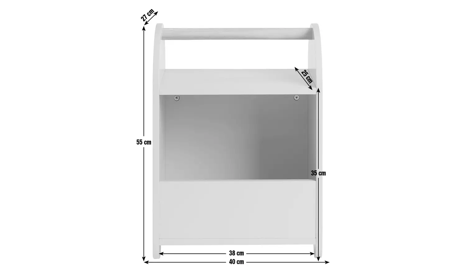 Habitat Kids Maia Storage Side Table - Cream