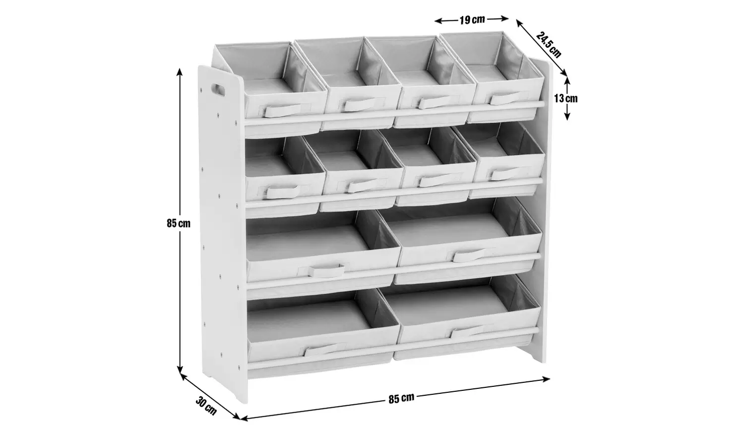 Argos Home 4 Tier Basket Storage Unit - Grey