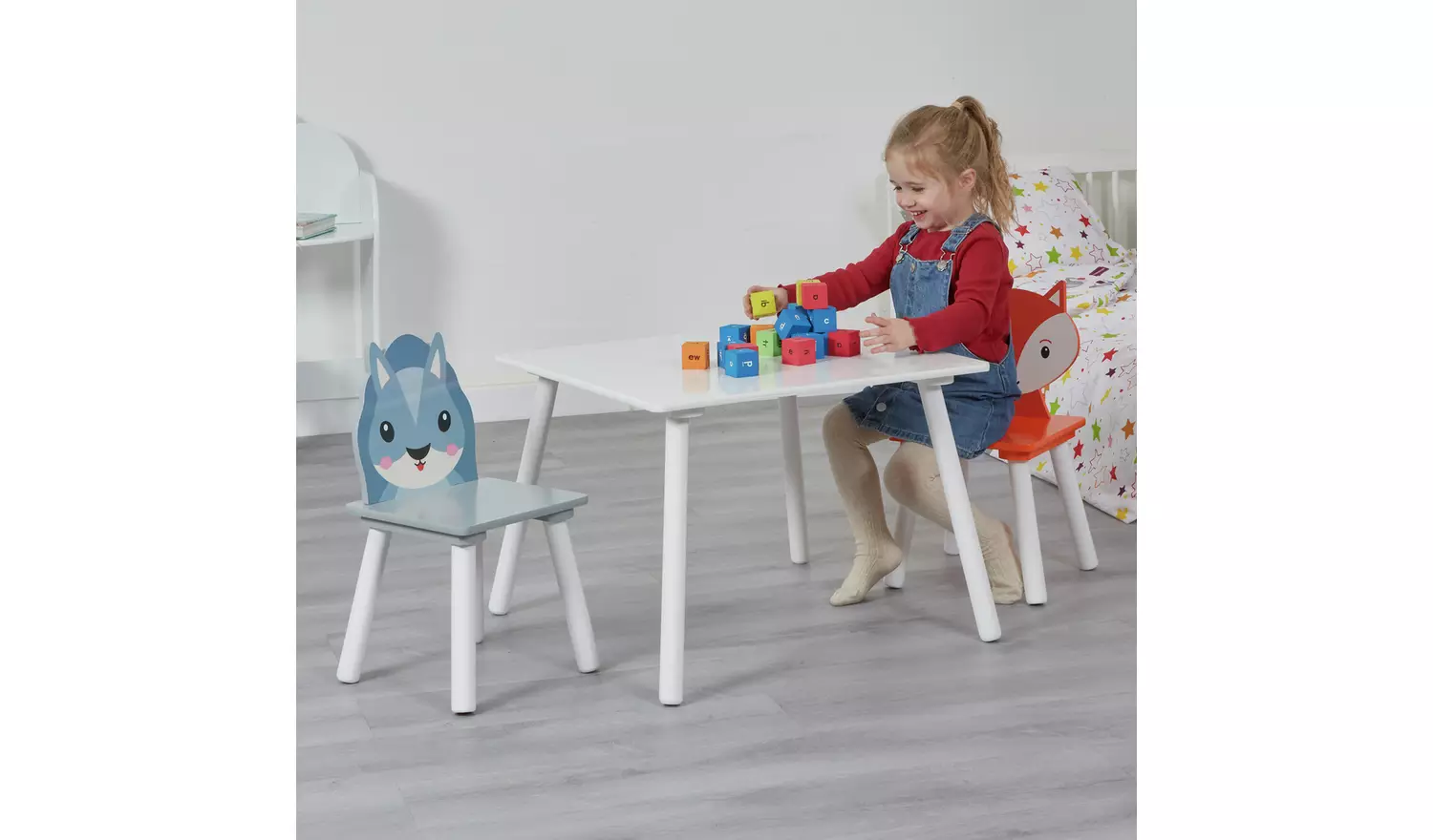 Liberty House Toys Kids Country Animals Table and 2 Chairs