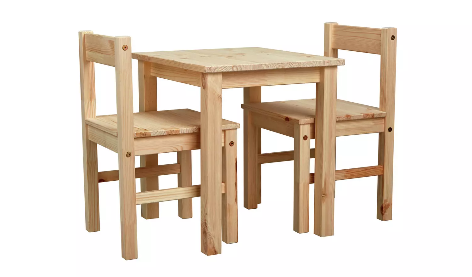 Argos Home Kids Scandinavia Solid Wood Table & 2 Chairs-Pine