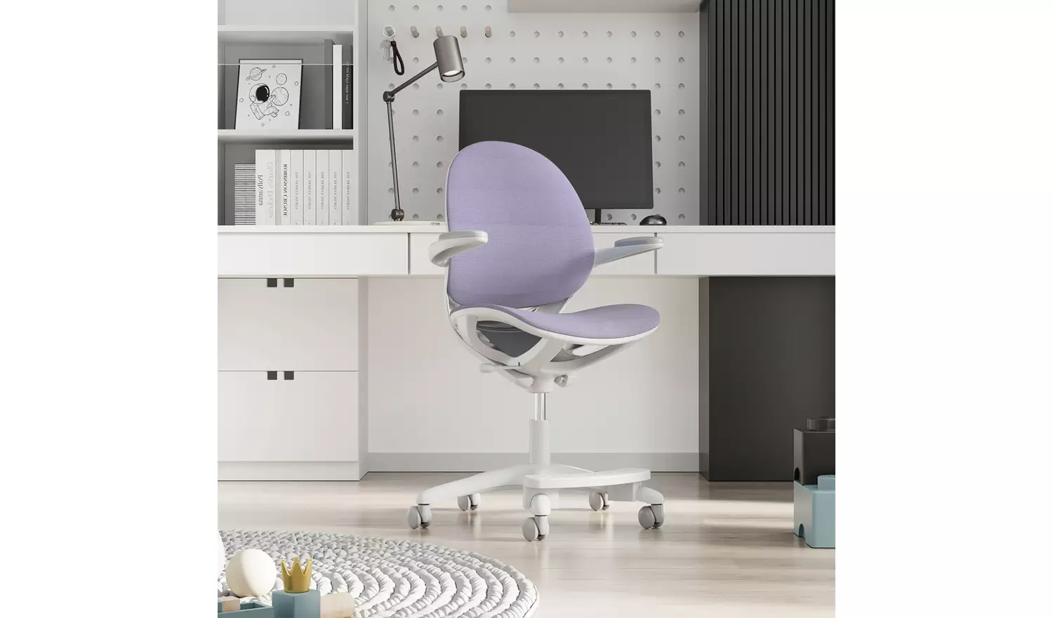 Habitat Mesh Kids Swivel Chair- Purple