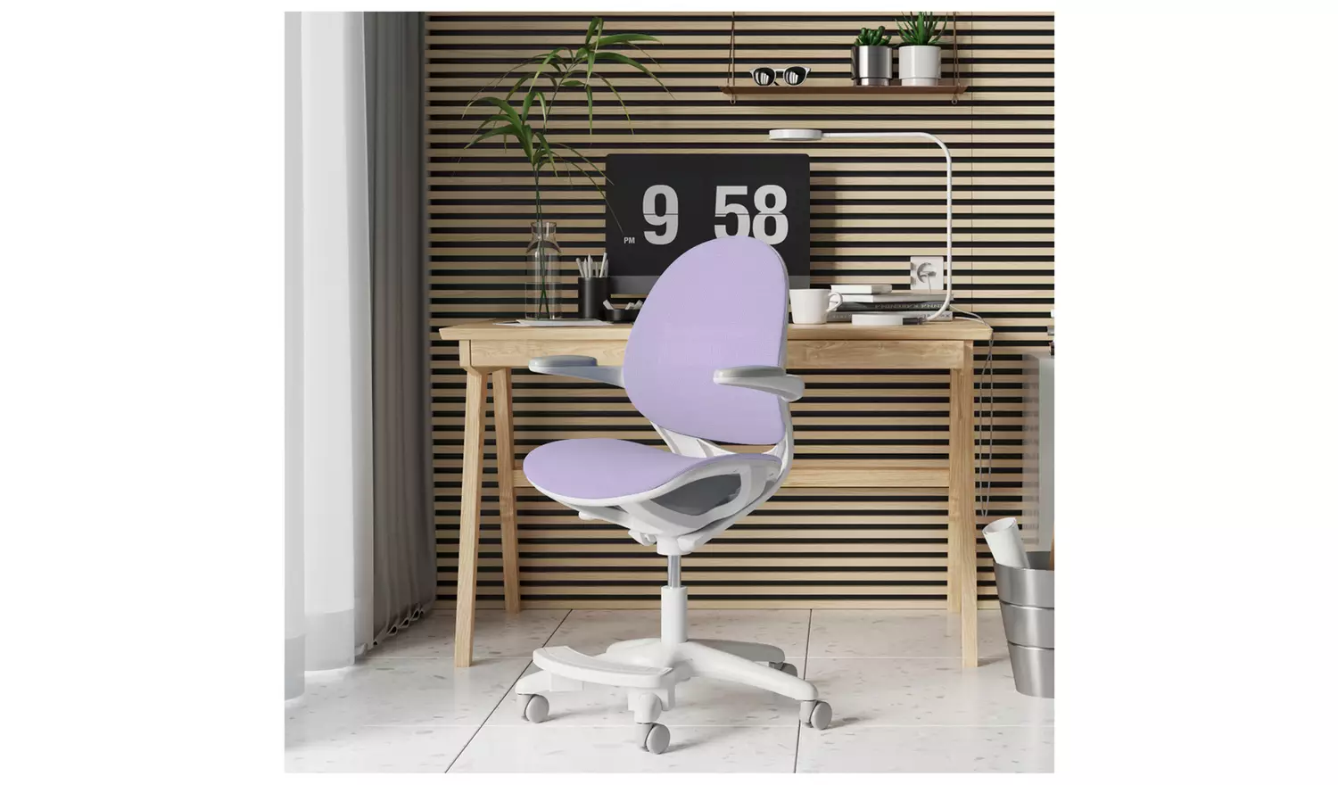 Habitat Mesh Kids Swivel Chair- Purple