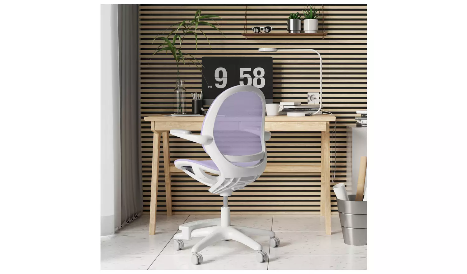 Habitat Mesh Kids Swivel Chair- Purple