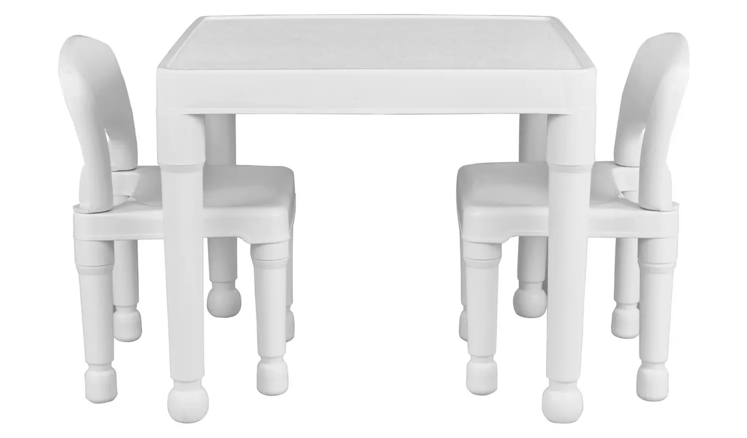 Liberty House Toys Kids Plastic Table & 2 Chairs - White