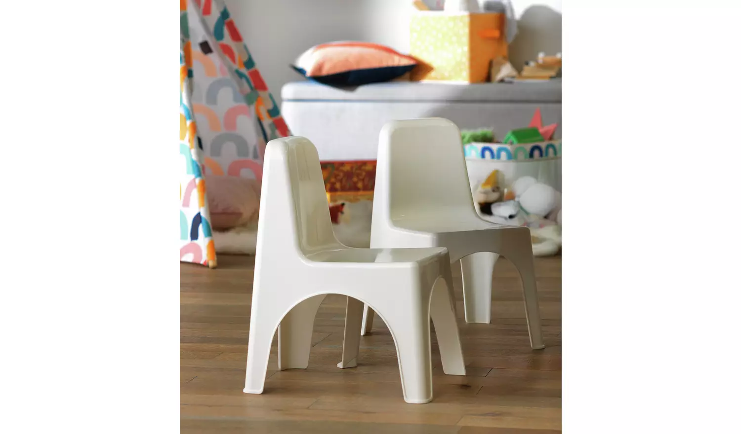 Bica Pair of Kids Plastic Chairs - White