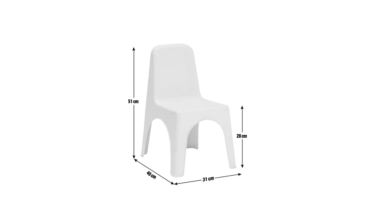 Bica Pair of Kids Plastic Chairs - White