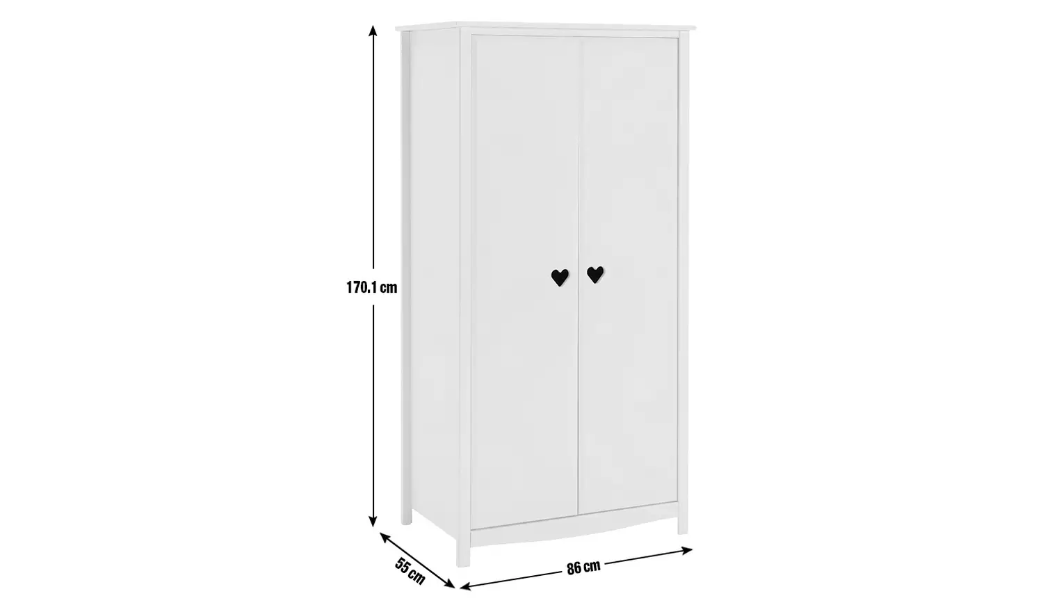 Argos Home Kids Mia 2 Door Wardrobe - Pink