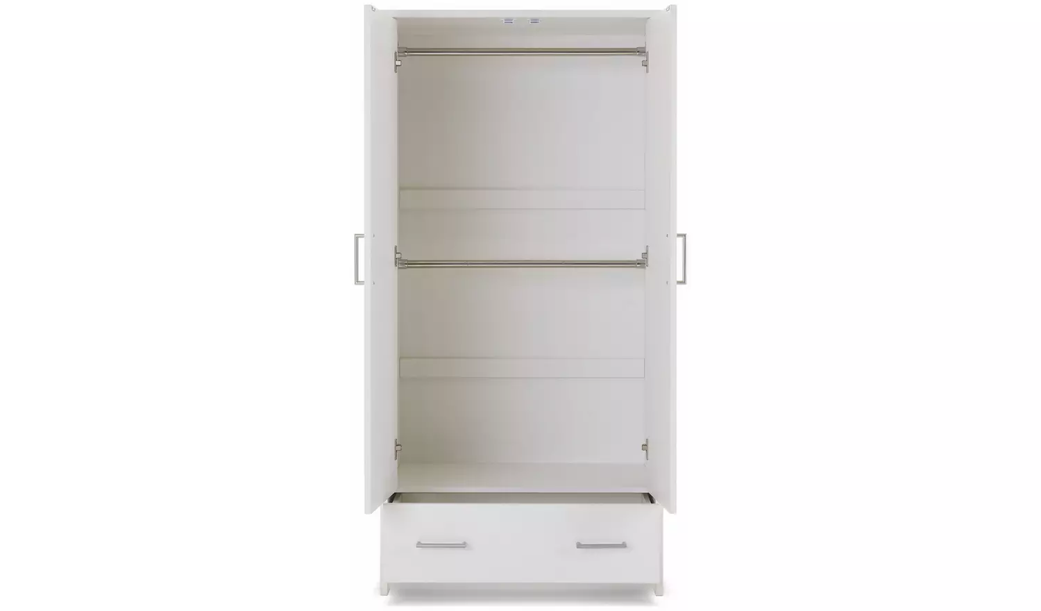 Obaby Nika Double Wardrobe - White