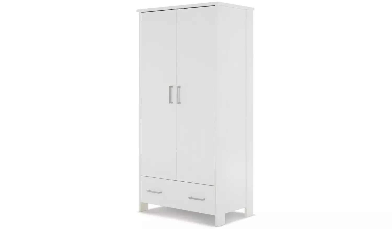 Obaby Nika Double Wardrobe - White
