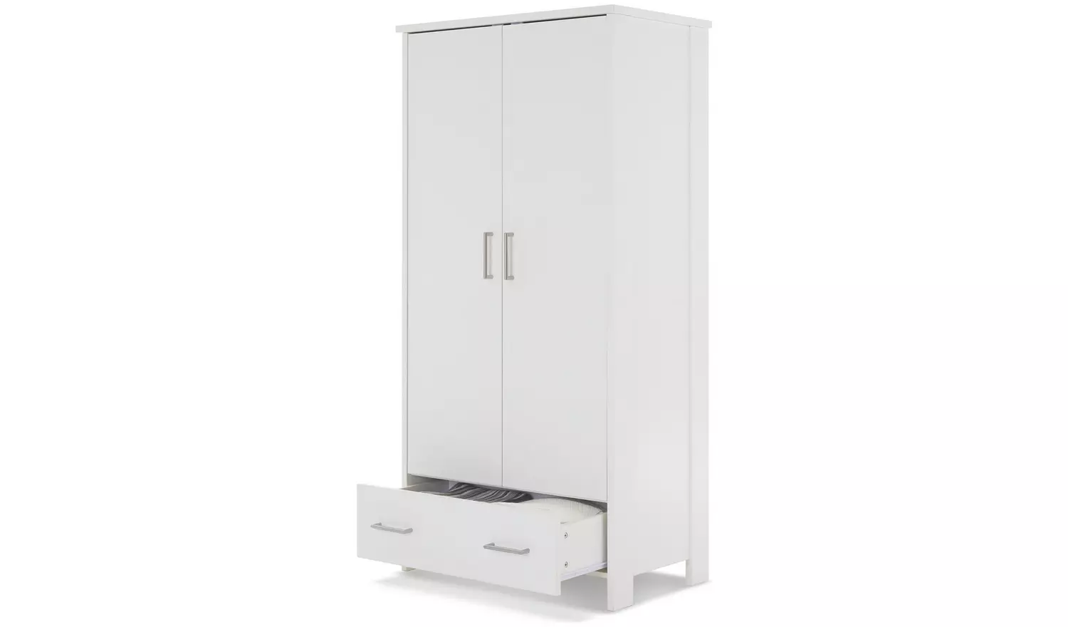 Obaby Nika Double Wardrobe - White