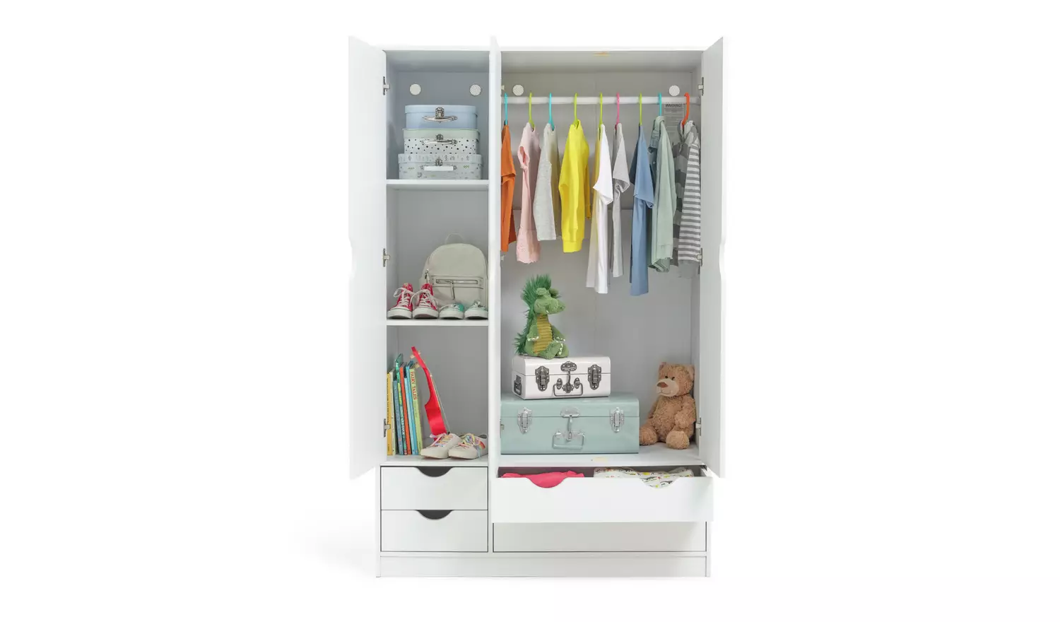 Habitat Kids Pagnell 3 Door 4 Drawer Wardrobe - White