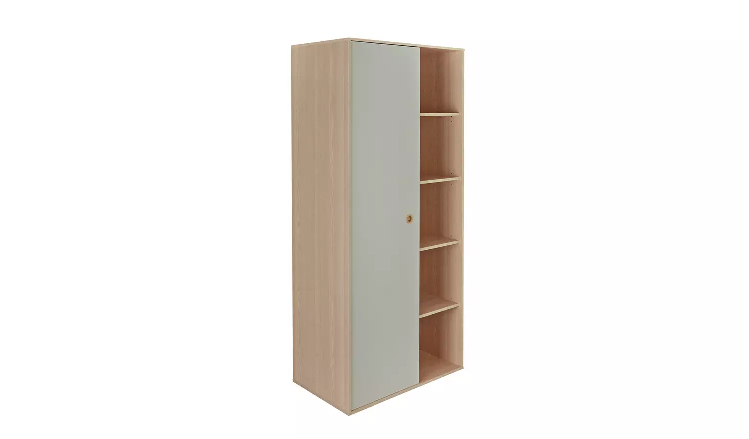 Argos Home Camden 1 Door Shelved Wardrobe - Grey and Acacia