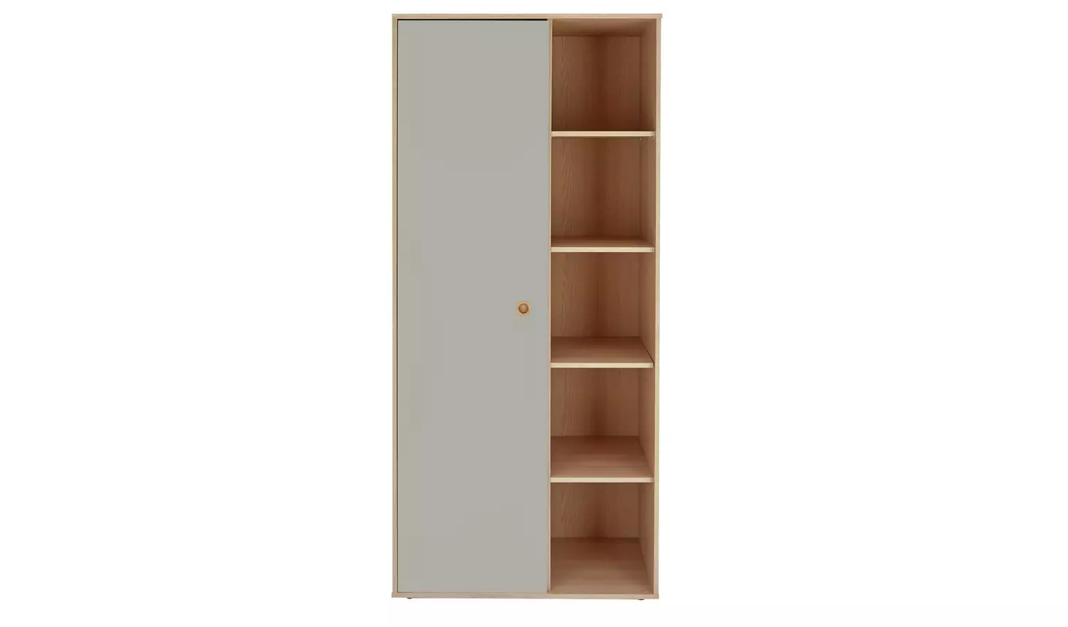 Argos Home Camden 1 Door Shelved Wardrobe - Grey and Acacia