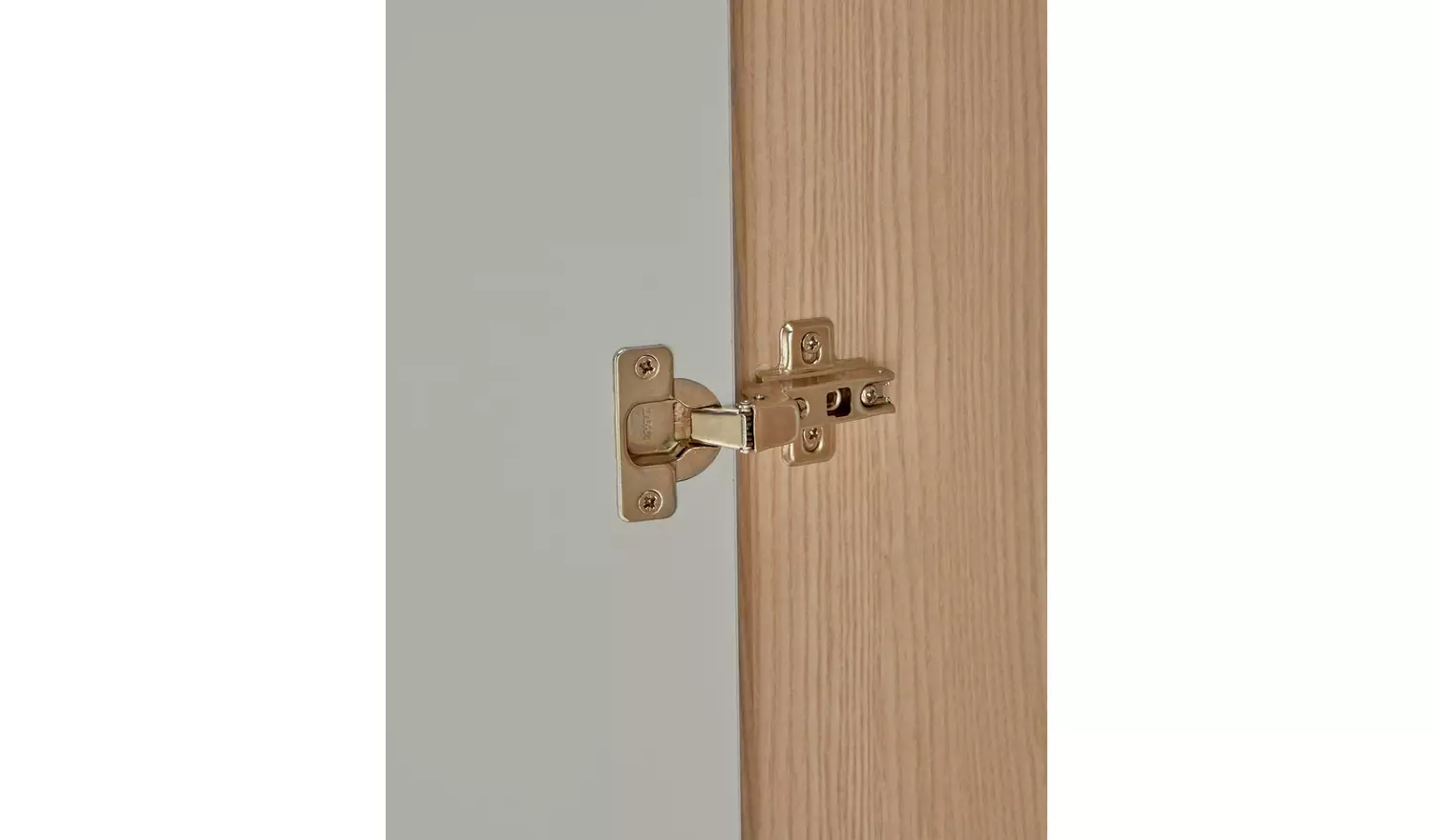 Argos Home Camden 1 Door Shelved Wardrobe - Grey and Acacia