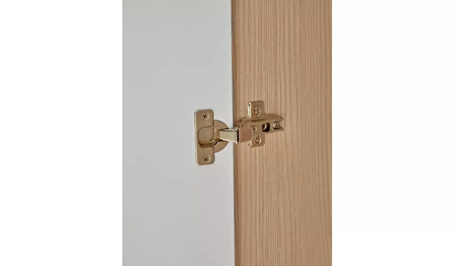 Argos Home Camden 1 Door Shelved Wardrobe - White and Acacia