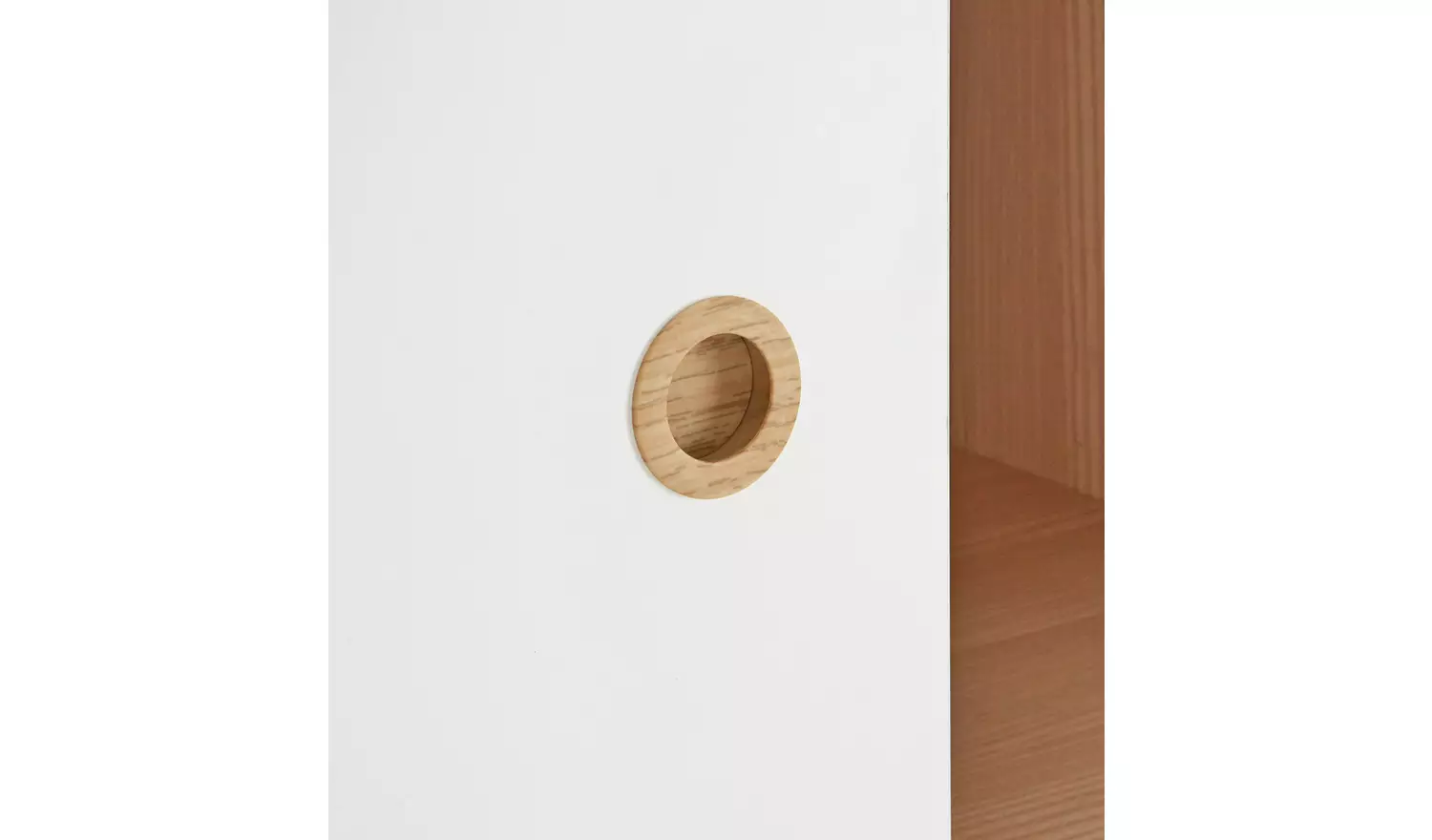 Argos Home Camden 1 Door Shelved Wardrobe - White and Acacia