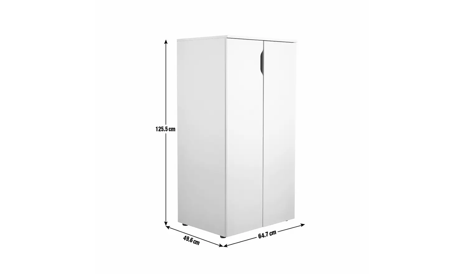 Habitat Pod 2 Door Short Wardrobe - Grey