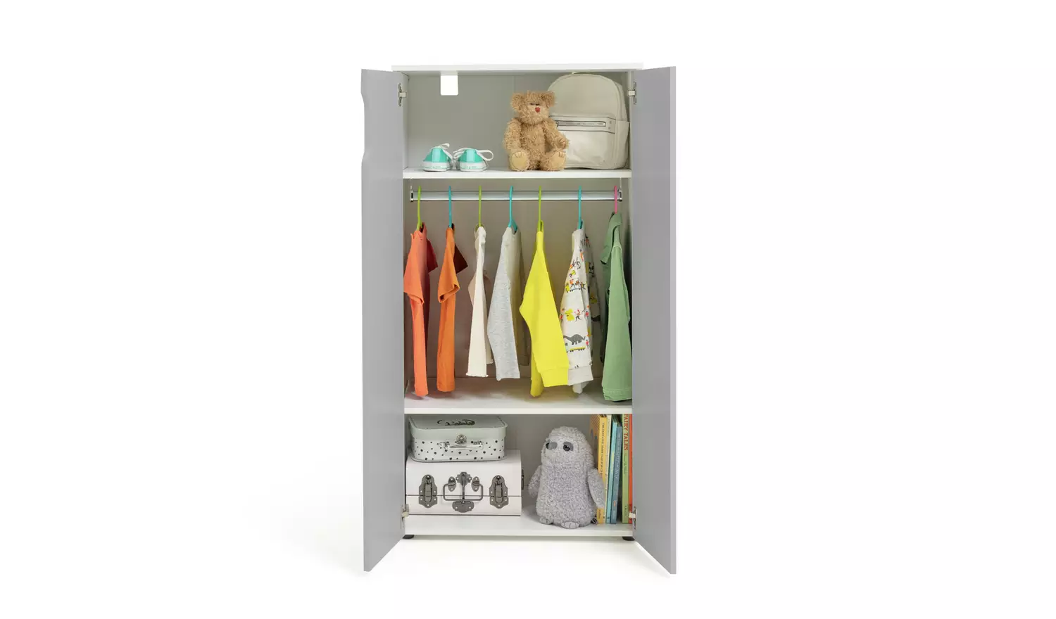 Habitat Pod 2 Door Short Wardrobe - Grey